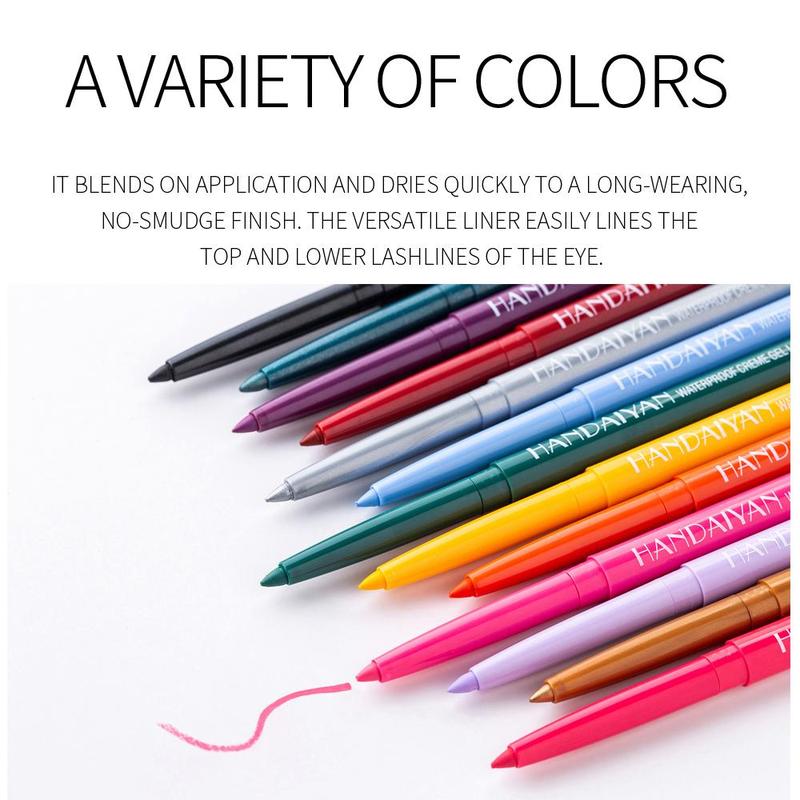 Waterproof Eyeliner Gel Pen, 20pcs box Quick Drying Long Lasting Eyeliner Pen, Easy Coloring Eye Liner Pen, Suitable for All Occasions Eye Makeup, Makeup Products, Cosmetic Accessories