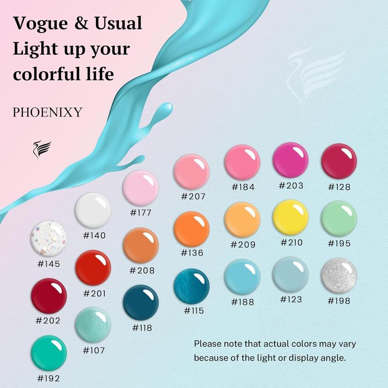 24pcs gel nail polish set, 21 colors peelable gel nail set nude pink red blue green yellow orange nail polish set with base coat matte top coat nail set women gift Nail Art Nail Care