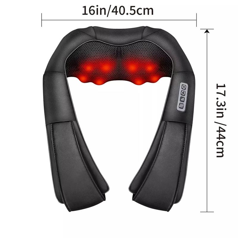 Rechargeable 3D Neck and Shoulder Massager, Electric Shiatsu Massager,  Deep Tissue Neck Massage Pillow for Neck, Shoulder, Foot, Leg Massage, for mom dad,Thanksgiving, Christmas, New Year Gift