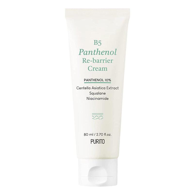 Purito B5 Panthenol Re-barrier Face Cream, Vegan & Cruelty-free, 80ml   2.7 fl. oz. Hydrate Moisture Moisturizer Moisturizing Sensitive Repair Skincare Cleansing Jojoba Niacinamide Oil Redness