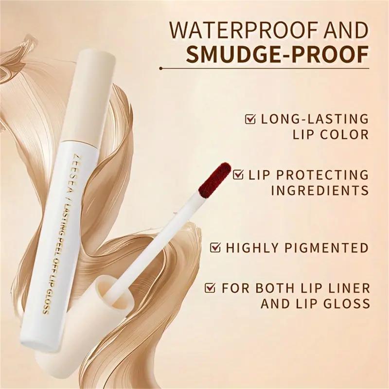 ZEESEA Matte Peel-off Lip Liner Lipstick, Highly Pigmented, Waterproof, Smudge-proof, Non-stick Cup Lip Stain Gloss Lipgloss