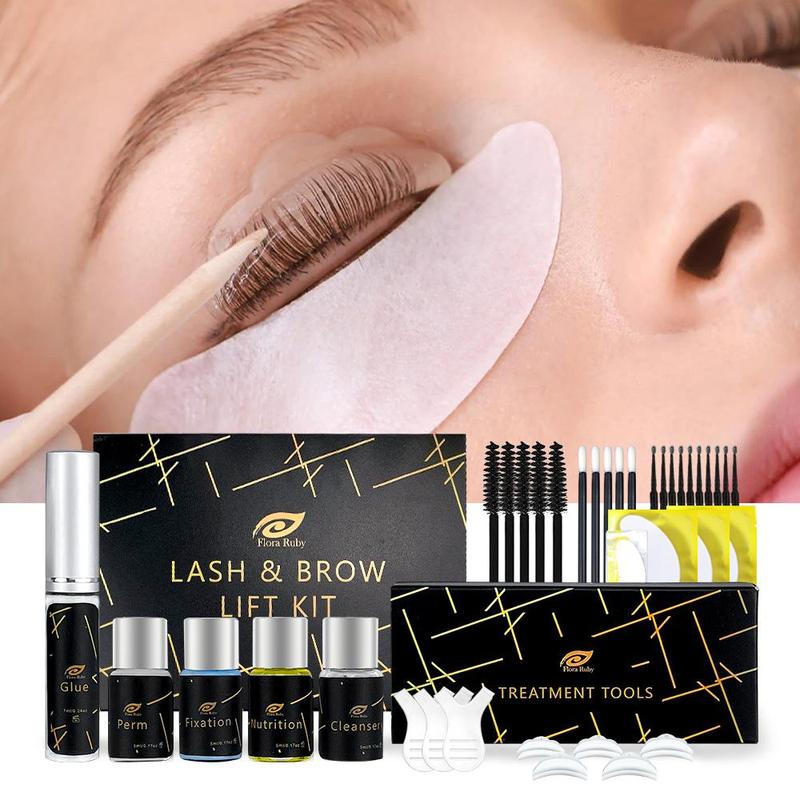 1 Set Professional Lash & Brow Lift Kit, Eyelash Perming & Curling Kit for Home & Salon Use, Eye Makeup Aid Tool for Daily Use