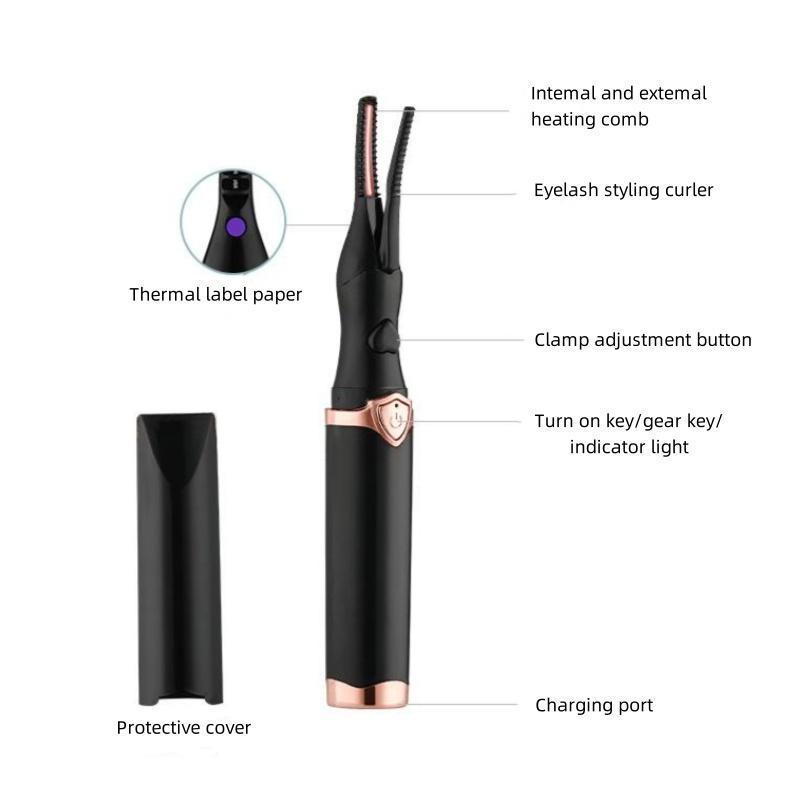 Electric Eyelash Curler, 1 Count Rechargeable Eyelash Curler, Finalize Eyelash Tool, Professional Eye Makeup Tool for Women & Girls