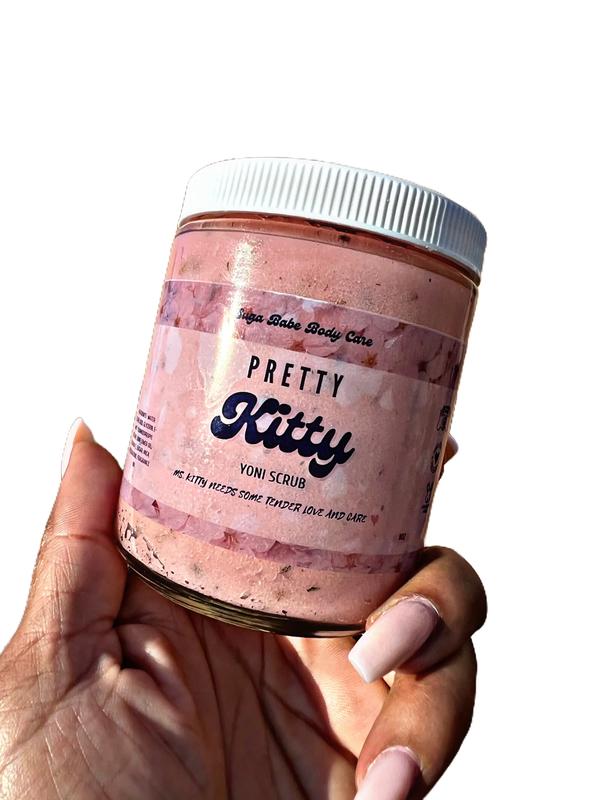 Organic Pretty Kitty Bikini Body Scrub with Shea Butter Body Care Antibacterial sugar  scrub