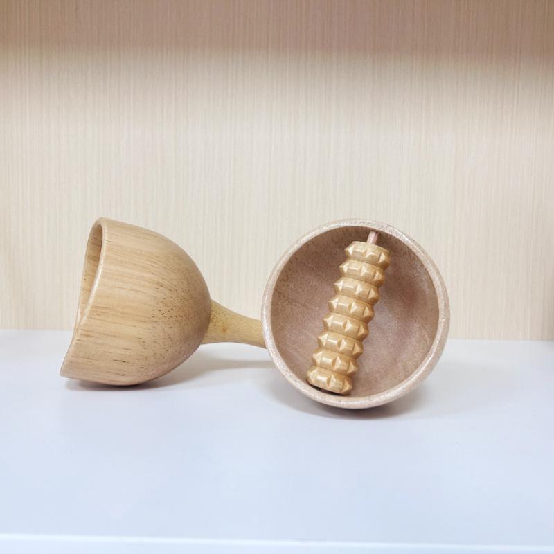 Wooden Massage Ball, 1 Count Multifunctional Cup-shaped Manual Massage Tool, Back Massage Tool, Body Care Tool for Home & Spa