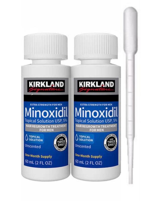 2 MONTHS KIRKLAND MINOXIDIL 5% MENS EXTRA STRENGTH HAIR LOSS REGROWTH SOLUTION