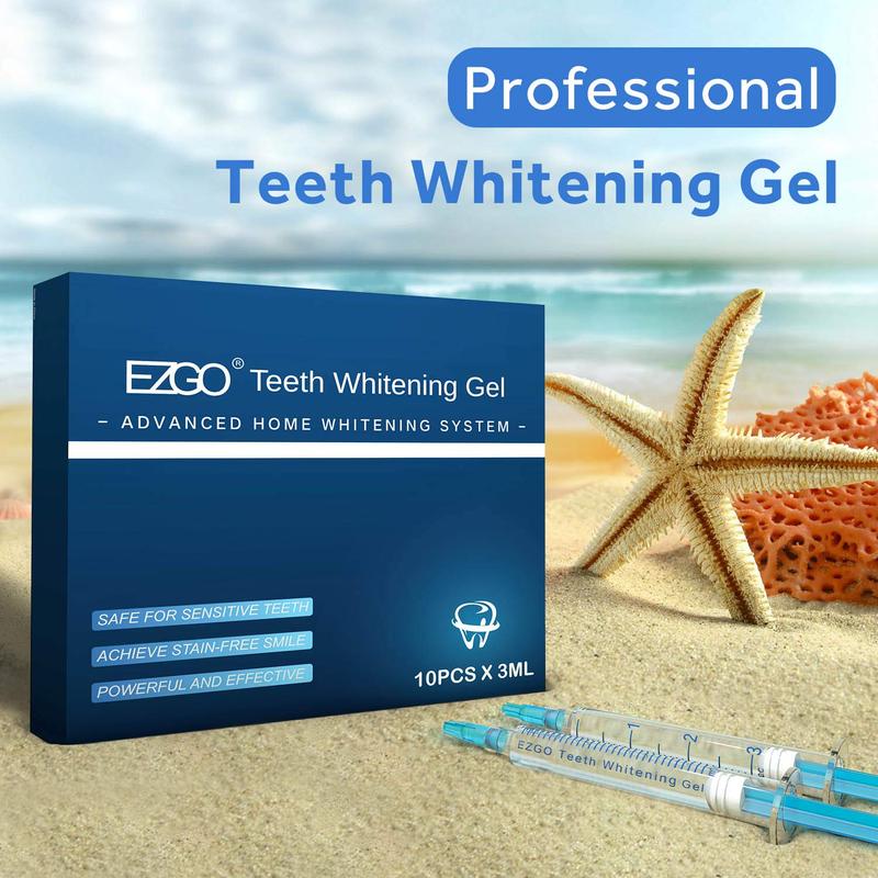 10 Pack Teeth Whitening Gel Refills 22% Bleaching Gel, No Sensitive Teeth Whitener, Great for Sensitive Tooth Whitening, Carbamide Peroxide Teeth Whitening Gel, Mint Flavor (10X 3ML) Oral Coffee Radiant