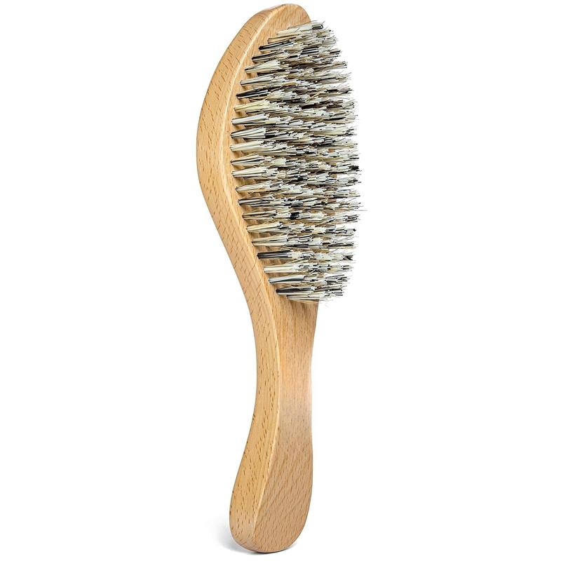 Extra Hard Wave Brush - Curved  & Extra Hard Nylon Bristle Hair Brush for 360 Waves