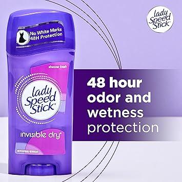 Lady Speed Stick Deodorant for Women,invisible Dry Shower Fresh- 2.3 Ounce (pack Of 4),