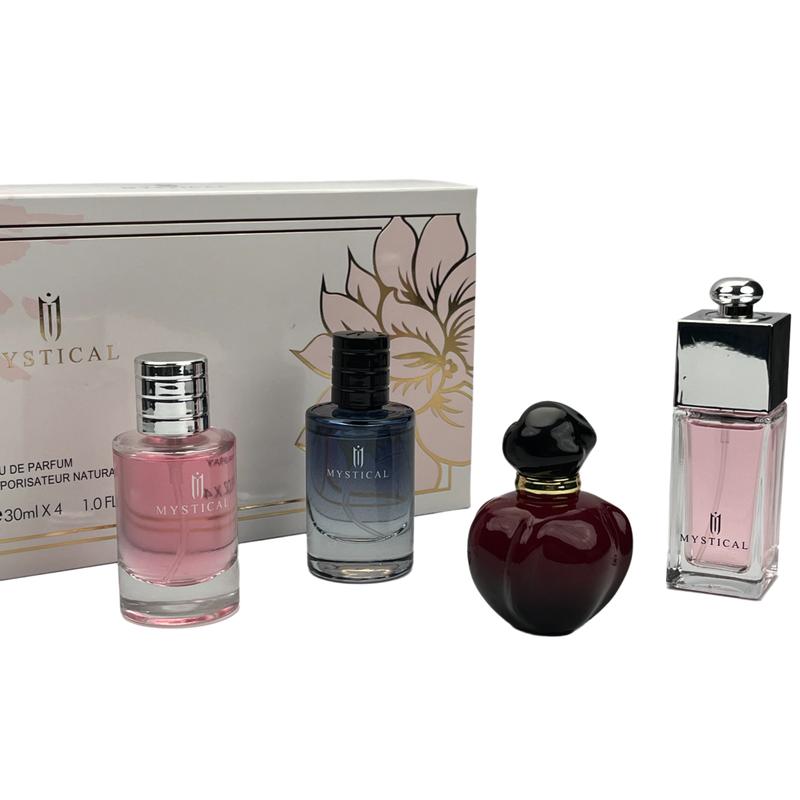 Women's Daily mini Perfume gift Set, Floral Fruity fragrance spray,light fragrance, lasting fresh,Chistmas gift,30ml*4(1.0FL.OZ.*4)