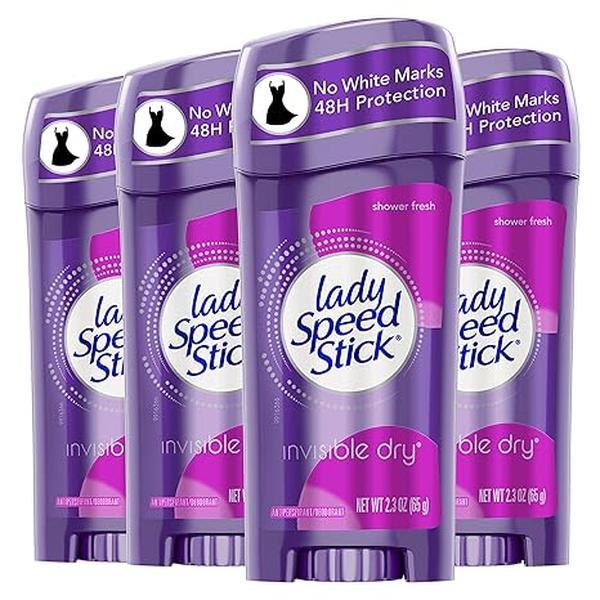 Lady Speed Stick Deodorant for Women,invisible Dry Shower Fresh- 2.3 Ounce (pack Of 4),