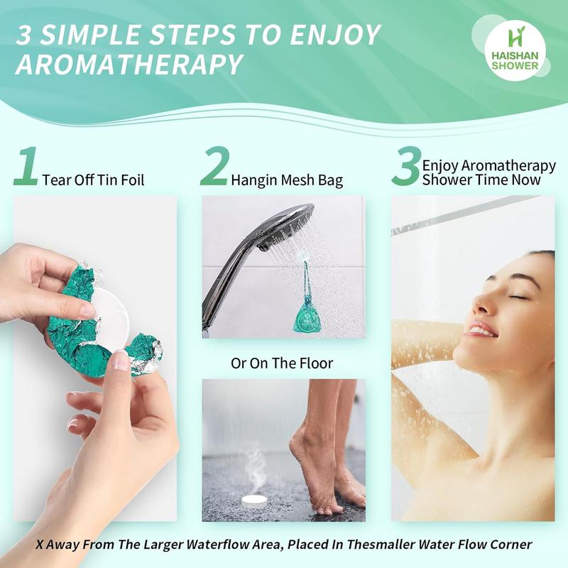 Shower Steamers Aromatherapy Organic Eucalyptus & Mint Essential Oil, 5-Pack Shower Bombs Christmas Gifts for Women or Men, Unique Birthday Gifts for Girlfriend Mom Wife Sister