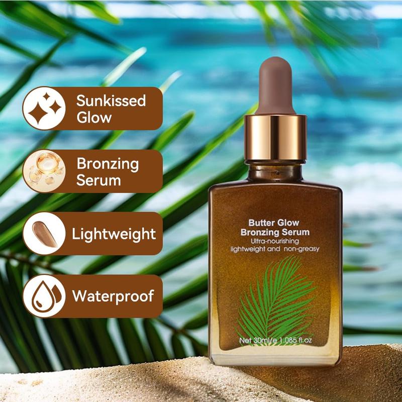 Butter Glow Bronzing Serum,  Bronzers Serum, Hydrating  Serum, bronzing drops for , Liquid Bronzer, Bronzing Drops (SZ02081-1PCS, Large)