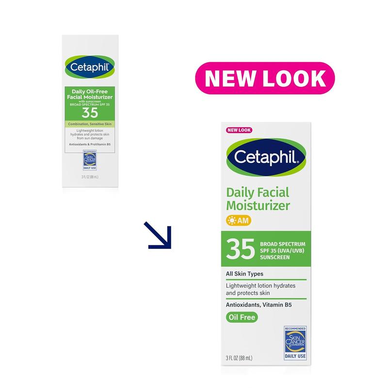 Cetaphil Face Moisturizer, Daily Oil Free Facial Moisturizer with SPF 35, for Dry or Oily Combination Sensitive Skin, Fragrance Free Face Lotion No brand