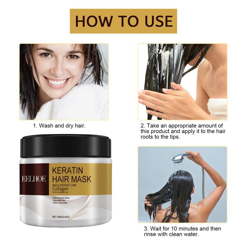 100g  keratin moisturizing mask, deep moisturizing repair damaged hair, men and women can use Conditioner Haircare