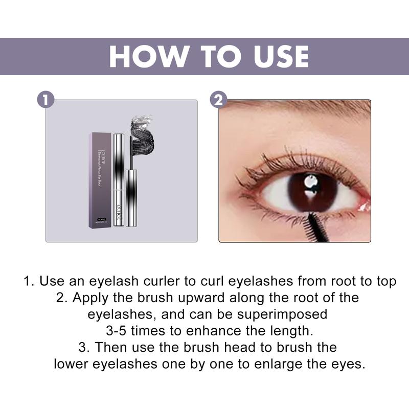 OUHOE Volume Mascara Volume, Curl, Waterproof, Lengthen, Volume, Curl, Hold & Smudge Mascara Makeup Olive