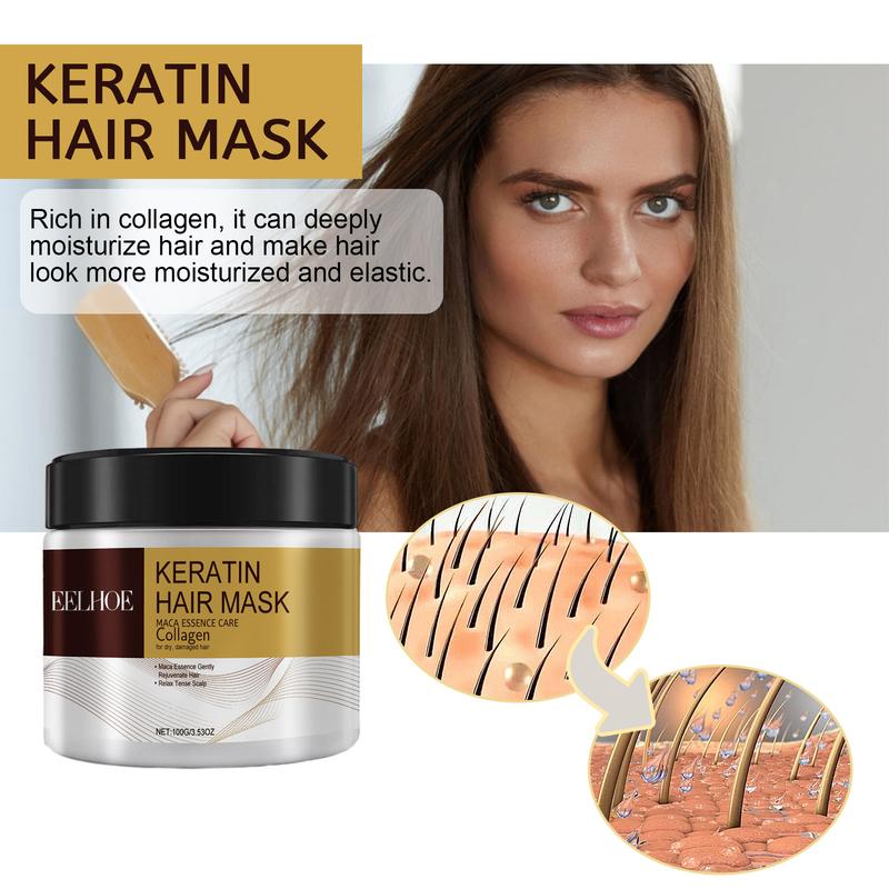 100g  keratin moisturizing mask, deep moisturizing repair damaged hair, men and women can use Conditioner Haircare