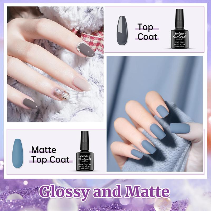 JEWHITENY 28 Colors Poly Gel Nail Kit Nude Gray Black grey Blue yellow purple Glitter All In One Starter Kit Poly Extension Gel Nail Kit With Nail Lamp Base Top Coat Builder Gel Nail Kit uñas  poligel