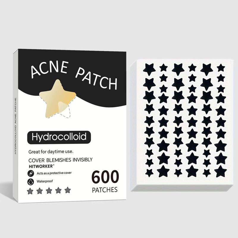 Star Shaped Acne Patch, 600pcs box Hydrocolloid Acne Cover Patch, Face Care Product for Women & Men, Skin Care Product for Party Performance, Christmas Gift