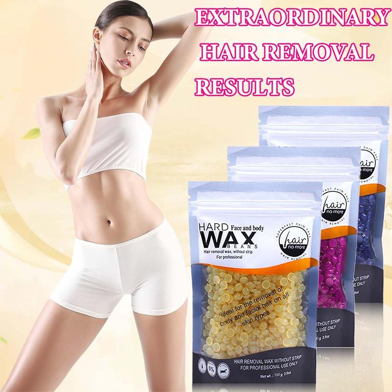 Hard Wax Beads for Women Men,Waxing Beads for Hair Removal Kit with 20 Sticks,Hair Removal Wax Beans for Face,Chest,Armpits,Arms,Back and Legs(01)