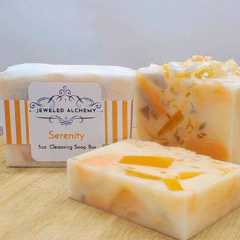 Serenity Artisan Soap - Energizing Citrus with Orange Flower Petals