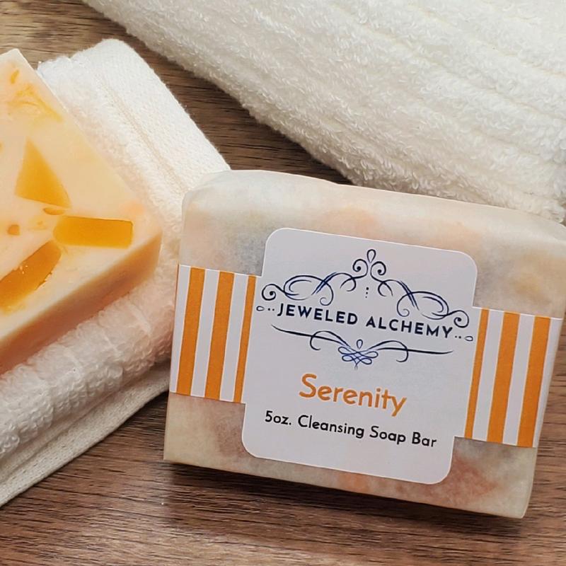 Serenity Artisan Soap - Energizing Citrus with Orange Flower Petals