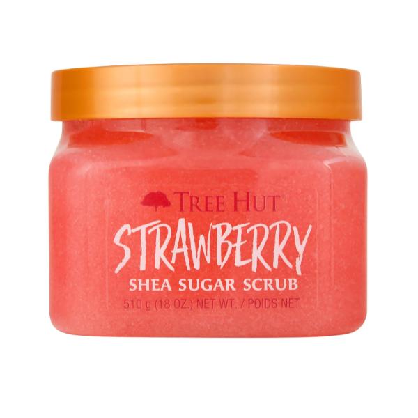 Tree Hut Shea Sugar Exfoliating Body Scrub Strawberry, 18 oz