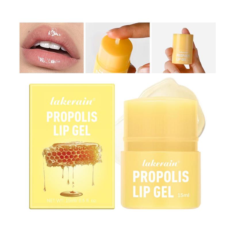 Honey Lip Gel, 3 Counts set Hydrating Overnight Lip Balm Lip Mask, Long-lasting Moisture, Gentle Exfoliation, Lip Care Products for Women and Girls