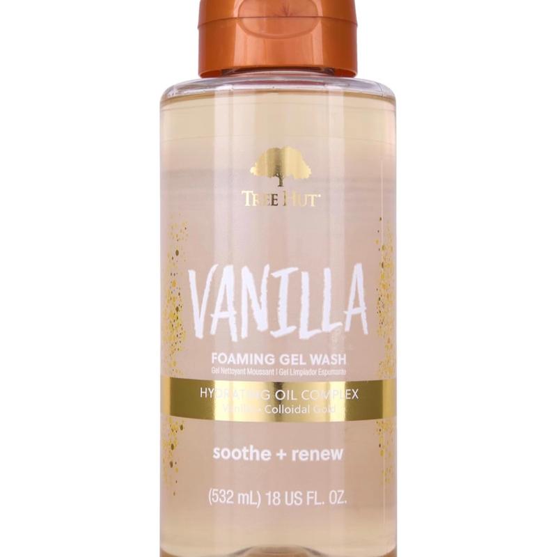 Tree Hut Vanilla Foaming Gel Wash - Hydrating Oil Complex, Vegan, 18 fl oz - Facial, Skincare Hydrate Moisturize Cleanser Moisturizer