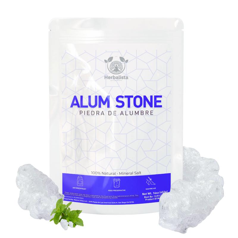 Premium Large Alum Stone 16 oz (1 Lb 226g) - Natural Crystal Body Care & Healing | Multi-Purpose Shaving Stone for Skin Care & Healing | Piedra de Alumbre