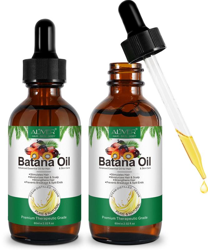 Aliver Batana Oil from Honduras with Vitamin E for Hair & Skin & Eyebrows & Eyelashes - 2.02 fl oz (60ml) Haircare Comfort