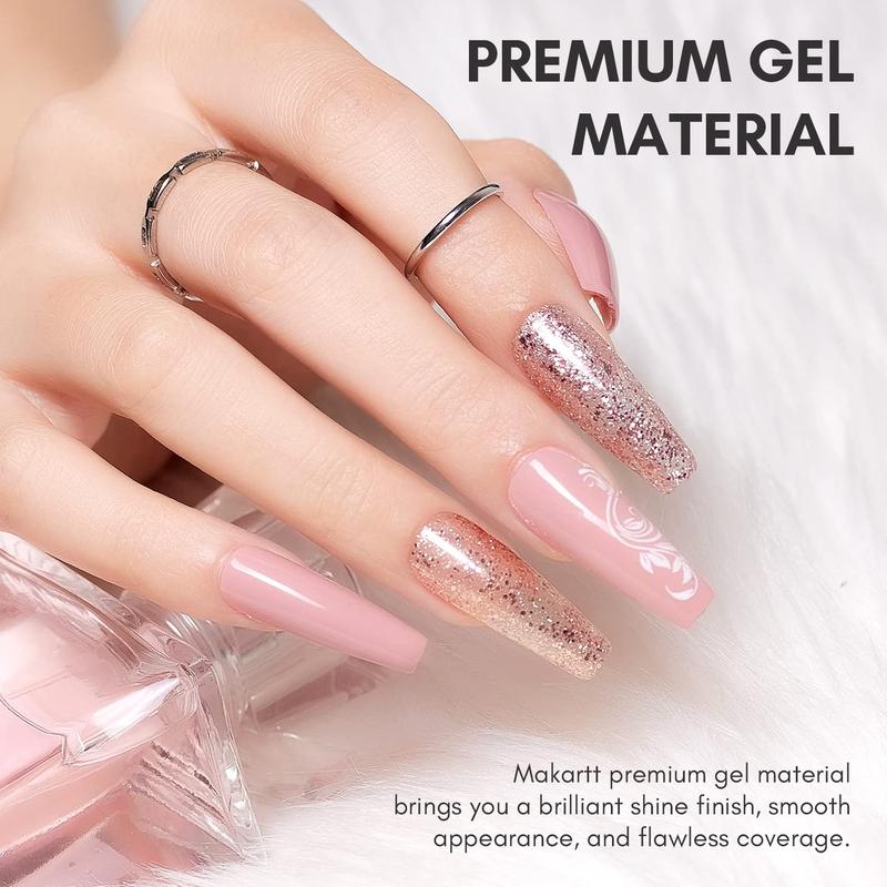 Makartt Gel Nail Polish Kit - 6 Colors Nude Beauty Gift Set Nail Art Nail Care