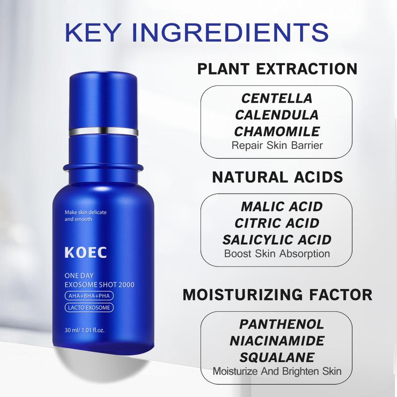 [KOEC Official Shop Exclusive SET] Korean Home Aesthetic Duol Experience Glass Glow Effect with Zero Exosome Spicule Serum +Collagen Niacinamide Jelly Cream Combination hydrating  cream Facial Skincare