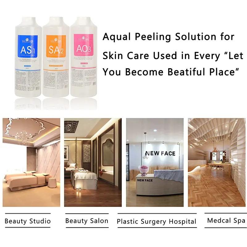 3 pec lot 1200ML Hydra Liquid Facial Serum Facial Aqua Peel Solution AS1 SA2 AO3 beauty machine for skin care deep cleaning