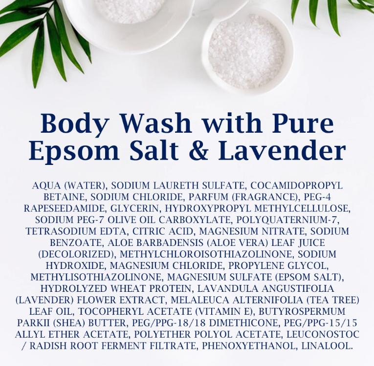 Dr Teal’s Body Wash with Pure Epsom Salt, Soothe & Sleep with Lavender, 24 fl oz