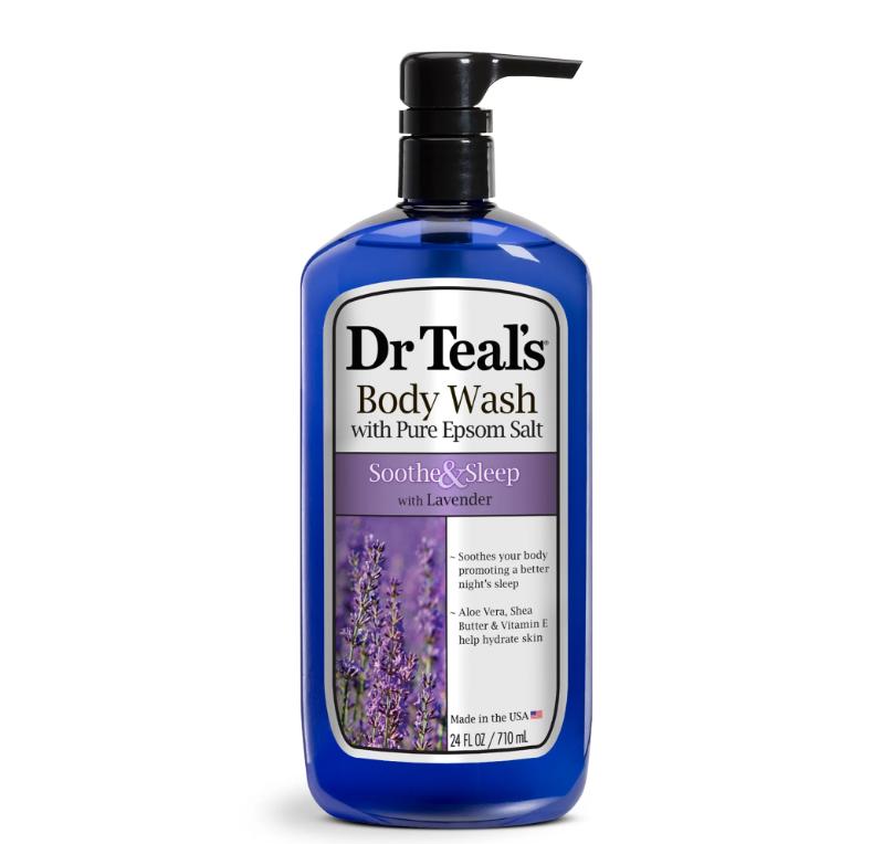 Dr Teal’s Body Wash with Pure Epsom Salt, Soothe & Sleep with Lavender, 24 fl oz