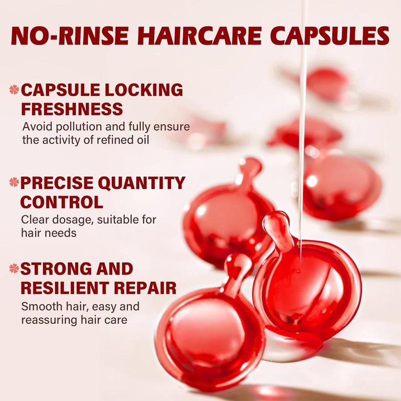 Hair Vitamin Serum Capsule, Hair Serum, No Rinse Anti Frizz Conditioner with Argan Macadamia Avocado Oils, Vitamins A, C, E & Pro B5