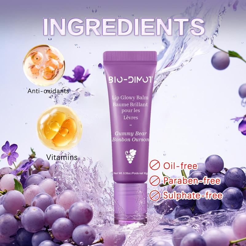 Vegetables and Fruits Extract Hydrating Lip Balm, Moisturizing Lip Balms for Soothing Lip, Glossy Lip Glaze Stick for Girls & Women