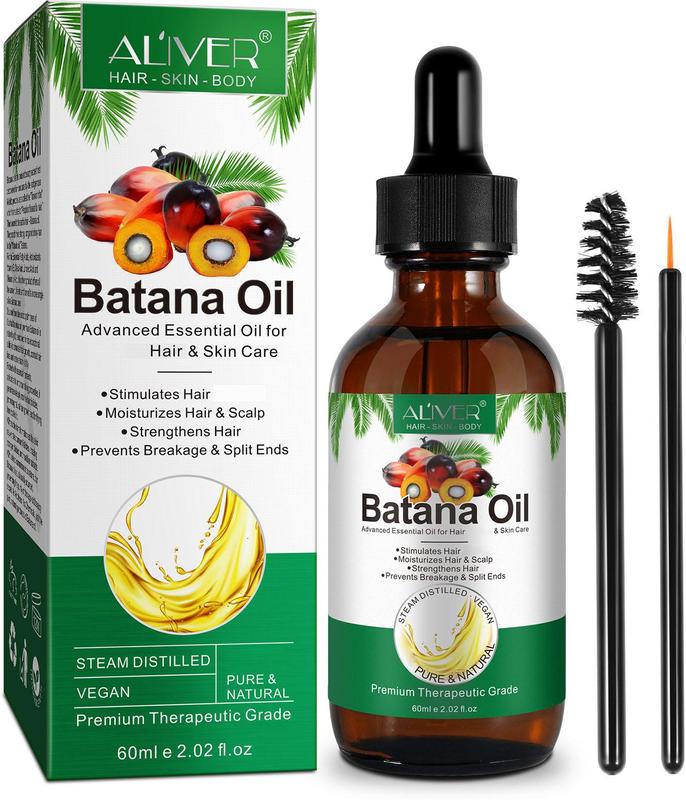 Aliver Batana Oil from Honduras with Vitamin E for Hair & Skin & Eyebrows & Eyelashes - 2.02 fl oz (60ml) Haircare Comfort